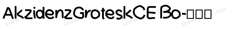 AkzidenzGroteskCE Bo字体转换